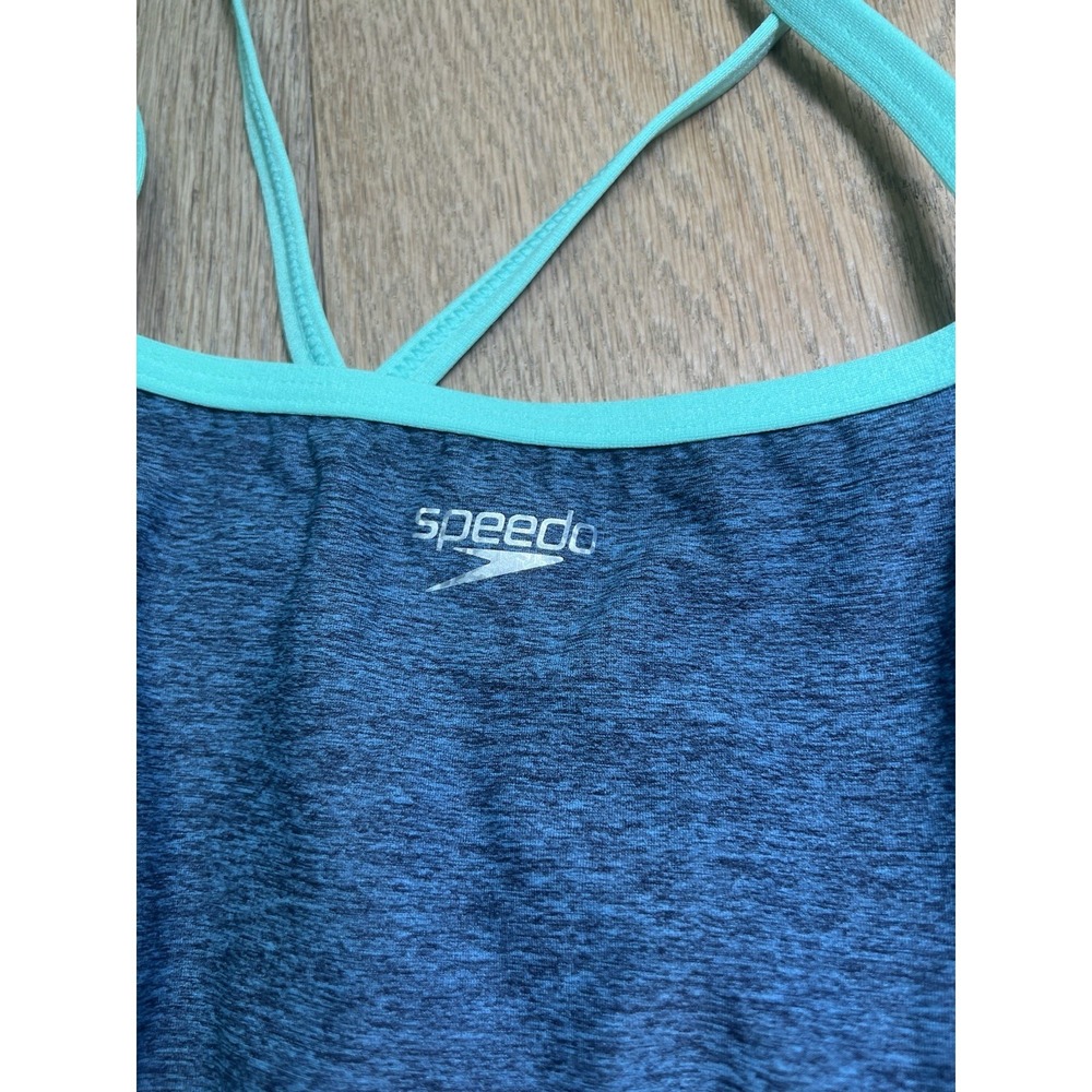 Speedo Women's Size 8 Blue Cross Back Bathing Suit for Pool and Beach - Picture 2 of 7